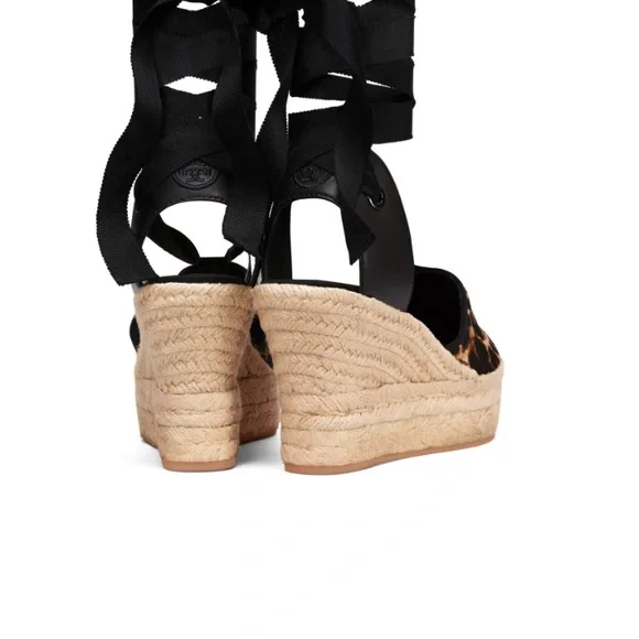 Tory Burch Leopard Print Espadrilles Size